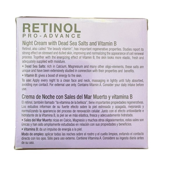Delfanti Milano Retinol Pro-Advance Night Cream 1.7 Oz Dead Sea Salts & VitaminB - Picture 3 of 6